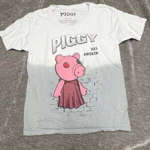 Piggy Kids T Shirt | Gray/White